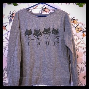 Forever 21 L-O-V-E cat sweatshirt